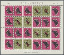 ** Schweiz: 1953, Pro Juventute Als Postfrischer Kleinbogen Mit 4 X H-Blatt 46 - Unused Stamps