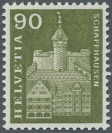 ** Schweiz: 1960, 90 Rp. Munot Zu Schaffhausen Mit Doppelprägung, Postfrisch, Unsigniert, Fotoattest Marchand BPP - Unused Stamps