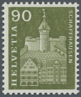 ** Schweiz: 1960, 90 Rp. Munot Zu Schaffhausen Mit Doppelprägung, Postfrisch, Gepr. Abt BPP. Mi. 1.100,- €. - Unused Stamps