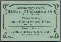 ** Schweiz - Markenheftchen: 1910: Markenheftchen Mit 30 Marken Zu 5 Rp. Tell In Type II, Komplett Mit 5 H-Blätte - Libretti