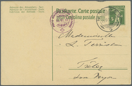 GA Schweiz - Halbamtliche Flugmarken: 1913, Flugtag Lausanne 15.6., 5 C. Ganzsachenkarte Mit Offiziellem Rückseit - Used Stamps