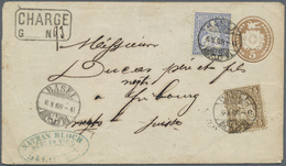 GA Schweiz - Ganzsachen: 1868. Charged Postal Stationery Envelope 5c Brown Upgraded With Yvert 35, 5c Brown And Y - Stamped Stationery