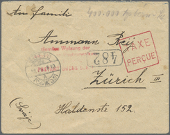 Br Schweiz - Besonderheiten: 1946, Letter Sent With "TAXE PERCUE" And Pencil Note "400.000 ..." From SÜTTÖ To Zür - Autres & Non Classés