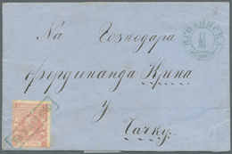 Br Serbien: 1867, Folded Envelope With 20 Para Rose On Normal Paper Tied By Boxed Oneliner And "AGOLINSKA" Cds. A - Serbia