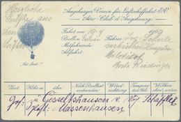 Br Serbien: 1909. Abnahmefahrt Des Bei Der Ballonfabrik Riedinger, Ausgsburg, Bestellten Freiballon SERBIEN Am 19 - Serbia