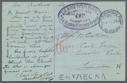 Serbien: 1915. Stampless Picture Postcard Of 'Posharevats' Addressed To London Endorsed 'On Active Service' An - Serbia