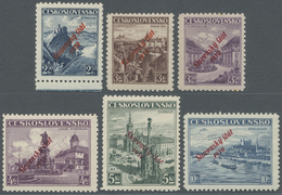 ** Slowakei: 1939, Marken Der Tschechoslowakei Mit Rotem Bzw. Blauem Aufdruck Kompletter Satz Postfrisch (zwei Kl - Unused Stamps