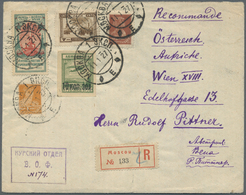 Br Sowjetunion: 1924, Nicht Ausgegebene Flugpostmarke 10 Kop Mit Schmaler "0" Aufdruck In Goldwährung Und Zusatzf - Covers & Documents