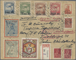Br Sowjetunion: 1925, Registered Air Mail Letter With Interesting Mixed Franking From Tashkent/Usbekistan To Berl - Lettres & Documents