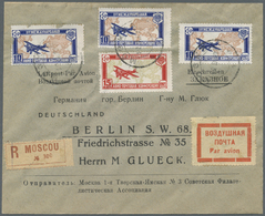 Br Sowjetunion: 1927, Airmails, 10kop. (3) And 15kop., On Registered Airmail Cover From Moscow 12.9.27 To Berlin - Storia Postale