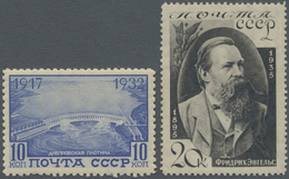 ** Sowjetunion: 1932 - 1935, Oktoberrevolution 10 Kop Und F. Engels 20 Kop Mit Seltenen Wasserzeichen-Varianten, - Covers & Documents