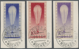 Brrst Sowjetunion: 1933 'Stratospheric Balloon' Complete Set Of Three Each Tied By A Moscow Double-ring Datestamp Fr - Covers & Documents