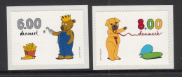 Denmark MNH Scott #1540-#1541 Set Of 2 Bruno, Bamse (bears) Childrens' TV - Unused Stamps