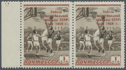 ** Sowjetunion: 1959, 1 R World Championship With Variety Overprint Line Four: Left Aligned And Not Centered, Hor - Covers & Documents