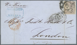 Br Spanien: 1865, 2 R. Lilac, Single Franking On Cover From MALAGA 24.2.65 To London, MADRID Transit 27.2.65 On R - Used Stamps