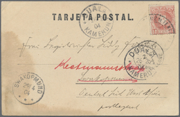 Br Spanien: 1904. Picture Post Card (stains) Written From Tenerife Addressed To German West Africa Bearing Yvert - Oblitérés