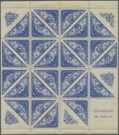 ** Spanien: 1930, Kolumbus Und Die Entdeckung Amerikas 40 C Im Angefalteten, Postfrischen Bogen Von 15 Marken (se - Used Stamps