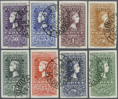 O Spanien: 1950, 100 Jahre Spanische Briefmarke, Ausgesuchter Und Schön Gestempelter Luxussatz. - Oblitérés