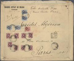 Br Spanische Post In Marokko: 1919, 10 C Red, 4 X 50 C Grey-blue, 3 X 1 Pta Rose-red And 5 X 1 Pta Lilac, Mixed F - Maroc Espagnol