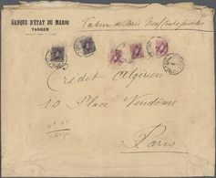 Br Spanische Post In Marokko: 1918 "CORREO ESPAGNE MARUECOS" 2x 4 Pesetas (one Stamp Minimal Round Corner), 1 Pes - Marocco Spagnolo