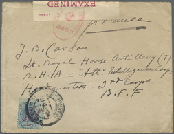Br Spanische Post In Marokko: 1917. Censored Envelope Addressed To The 'Royal Horse Artillery, Lntelligence Corps - Marocco Spagnolo