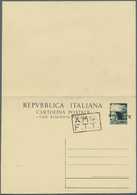 GA Triest - Zone A - Ganzsachen: 1950. Italian Paid Reply Postal Card 15/15 L Green With Type II Overprint. Unuse - Marcophilie