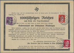 Br Tschechoslowakei - Besonderheiten: 1945, Hitlermarken 6,8 Und 12 Pfg. Mit Aufdruck "C.S.R. 9.5.1945 Usti N.L." - Other & Unclassified