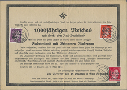 Br Tschechoslowakei - Besonderheiten: 1945, Hitlermarken 6,8 Und 12 Pfg. Mit Aufdruck "C.S.R. 9.5.1945 Usti N.L." - Altri & Non Classificati