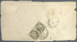 Br Türkei: 1877, Letter From BAGDAD Franked With 1/2 Pia. In Horizontal Pair Sent To KERMANSAL. Envelope With (he - Covers & Documents