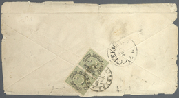 Br Türkei: 1877, Letter From BAGDAD Franked With 1/2 Pia. In Horizontal Pair Sent To KERMANSAL. Envelope With (he - Storia Postale