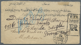 Br Türkei: 1882. Registered Envelope To Bosnia Bearing Yvert 48, 2pi Red/blue Tied By Constantinople Routed Via T - Lettres & Documents