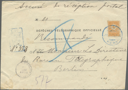 Br Türkei: 1901, 2 Pia. Orange Tied By Blue Bilingual Cds. "PERA 25.MAI.05" To Registered Cover "DÉPÊCHES TÉLÉGRA - Storia Postale