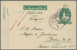 GA Türkei: 1917, KONSTANTINOPEL/1. Ausstellung ROTER HALBMOND (Nationale Rotkreuz-Gesellschaft), Poststempel Auf - Covers & Documents