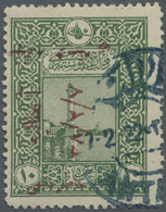 O Türkei: 1922, 10pa. Green With Brick-red Typographed Overprint "Tayyare Postasi Hatirasi Antalya 7/2/38", Neat - Covers & Documents