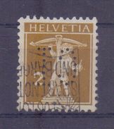 HELVETIA/SWITZERLAND :1910: PERFIN:Y.134 Gestempeld Met Perforatie/oblitéré Avec Perforation ## C I ## - Perfins