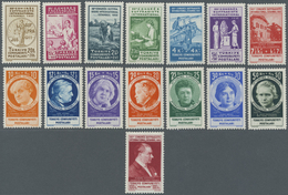 ** Türkei: 1935, Frauenkongreß Istanbul, Komplett 15 Werte Postfrisch, Kleine Werte Teils Zahnfehler, M€ 1.300,- - Covers & Documents