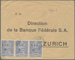 Br Türkei - Cilicien: 1919, French Occupation, Businessletter Franked With Three Pieces 80 Para On Front And Thre - 1920-21 Anatolia