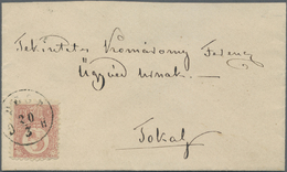 Br Ungarn: 1871 'Franz Josef' 5c., Lithographed, Single Franking On Cover From Pest To Tokay, Tied By "PEST 20/3 - Covers & Documents