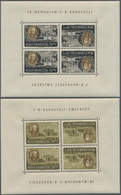 ** Ungarn: 1947, 8 F To 70 F Roosevelt In Eight Tete-beche Blocks (each Two Pairs) - Covers & Documents