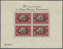 */** Ungarn: 1950, Blockausgabe '75 Jahre Weltpostverein (UPU)' Gezähnt, Ungebraucht Mit Falzspuren (Marken Postfri - Covers & Documents