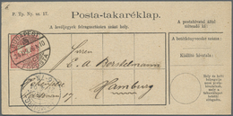 GA Ungarn - Ganzsachen: 1894, Postspar-Karte 5 Kr. Rot Unbeanstandet Verwendet Als Postkarte Von "BUDAPEST 1894 A - Postal Stationery