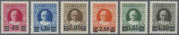 ** Vatikan: 1934, Papst Pius XI., Provisorien-Ausgabe, 6 Werte, Postfrischer Luxussatz, Signiert A.Diena Und  Vos - Storia Postale