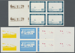 ** Vereinte Nationen - Genf: 1969. Progressive Proof (5 Phases) In Blocks Of 4 For The 30c Value Of The Definitiv - Unused Stamps