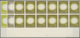 ** Vereinte Nationen - Genf: 1972. Progressive Proof (6 Phases) In Blocks Of 12 For The 40c Value Of The Issue "U - Nuovi