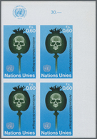 ** Vereinte Nationen - Genf: 1973. Ungezähnter ER-4er-Block Für Die Ausgabe "Kampf Gegen Den Drogenmißbrauch". UN - Unused Stamps