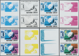 ** Vereinte Nationen - Genf: 1975. Progressive Proof (8 Phases) In Vertical Pairs For The 90c Value Of The Issue - Nuovi