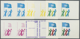 ** Vereinte Nationen - Genf: 1975. Progressive Proof (6 Phases) In Horizontal Pairs For The 90c Value Of The Issu - Nuovi