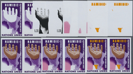 ** Vereinte Nationen - Genf: 1975. Progressive Proof (7 Phases) In Horizontal Pairs For The 1.30fr Value Of The S - Nuovi