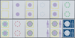 ** Vereinte Nationen - Genf: 1976. Progressive Proof (12 Phases) In Horizontal Pairs For The 40c Value Of The Set - Unused Stamps