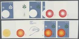 ** Vereinte Nationen - Genf: 1982. Progressive Proof (8 Phases) In Horizontal Pairs For The 1.20c Value Of The Is - Unused Stamps